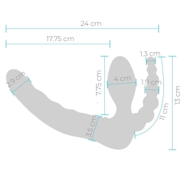 Страпон безремневой Pegasus 7" DP Strapless